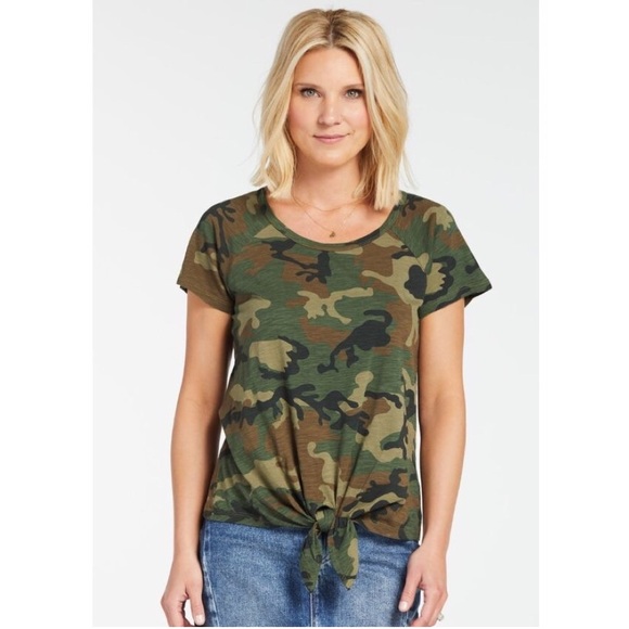 Sanctuary Tops - Sanctuary Camo Lou Tie Tee